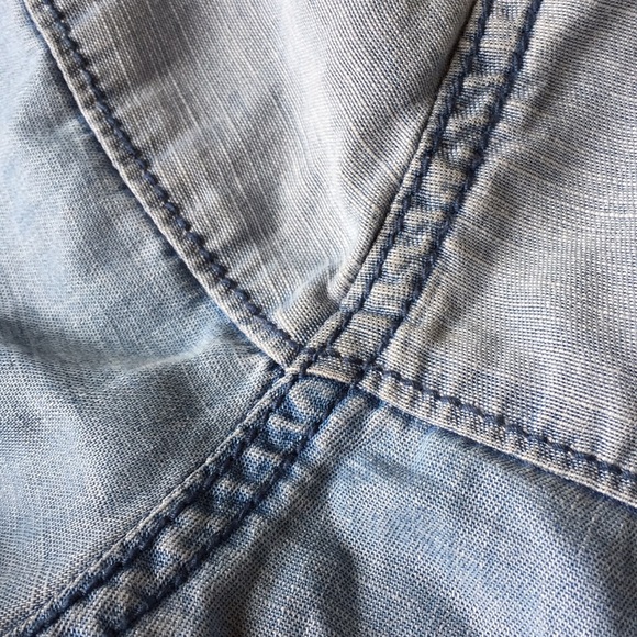 Lou & Grey Zipper-front Casual 2-tone denim jacket - Picture 8 of 8